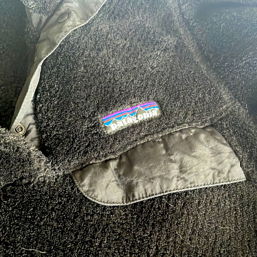 Black Patagonia Fleece Button Neck Pullover - Picture 4 of 4